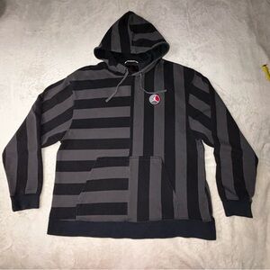 Air Jordan MJ Remastered Hoodie Hooded Sweatshirt Striped Mens XL CD5763-010 EUC